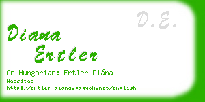 diana ertler business card